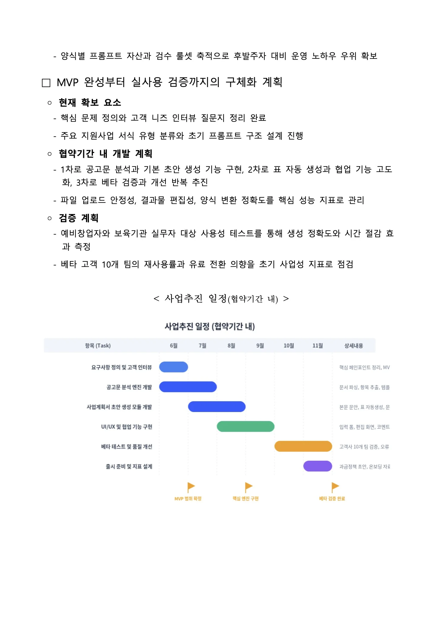 독스헌트로 생성한 예비창업패키지 사업계획서 7페이지